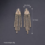 Long Dropl Earrings AC1036-Bridal Jewelry-Viniodress-#2-Viniodress