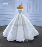Luxury Beaded Ball Gown Wedding Dress Off the Shoulder 67478