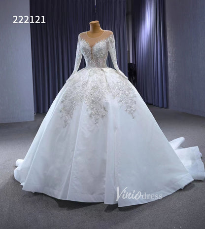 Luxury Beaded Dubai Wedding Gowns 222212-wedding dresses 2025 -Viniodress-Ivory-Custom Size-