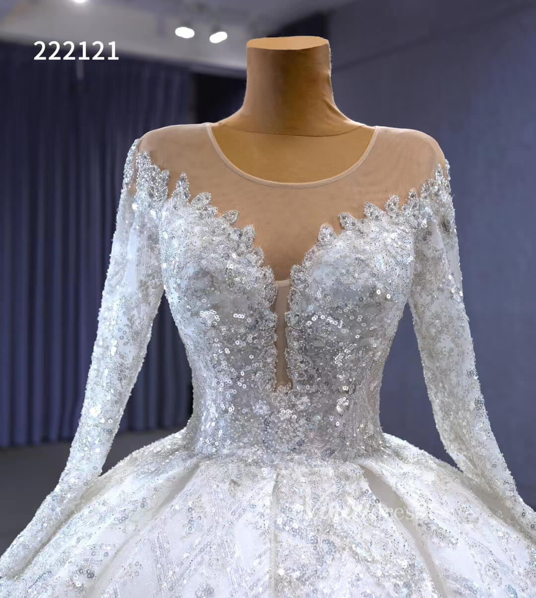 Luxury Beaded Dubai Wedding Gowns 222212-wedding dresses 2025 -Viniodress-Ivory-Custom Size-