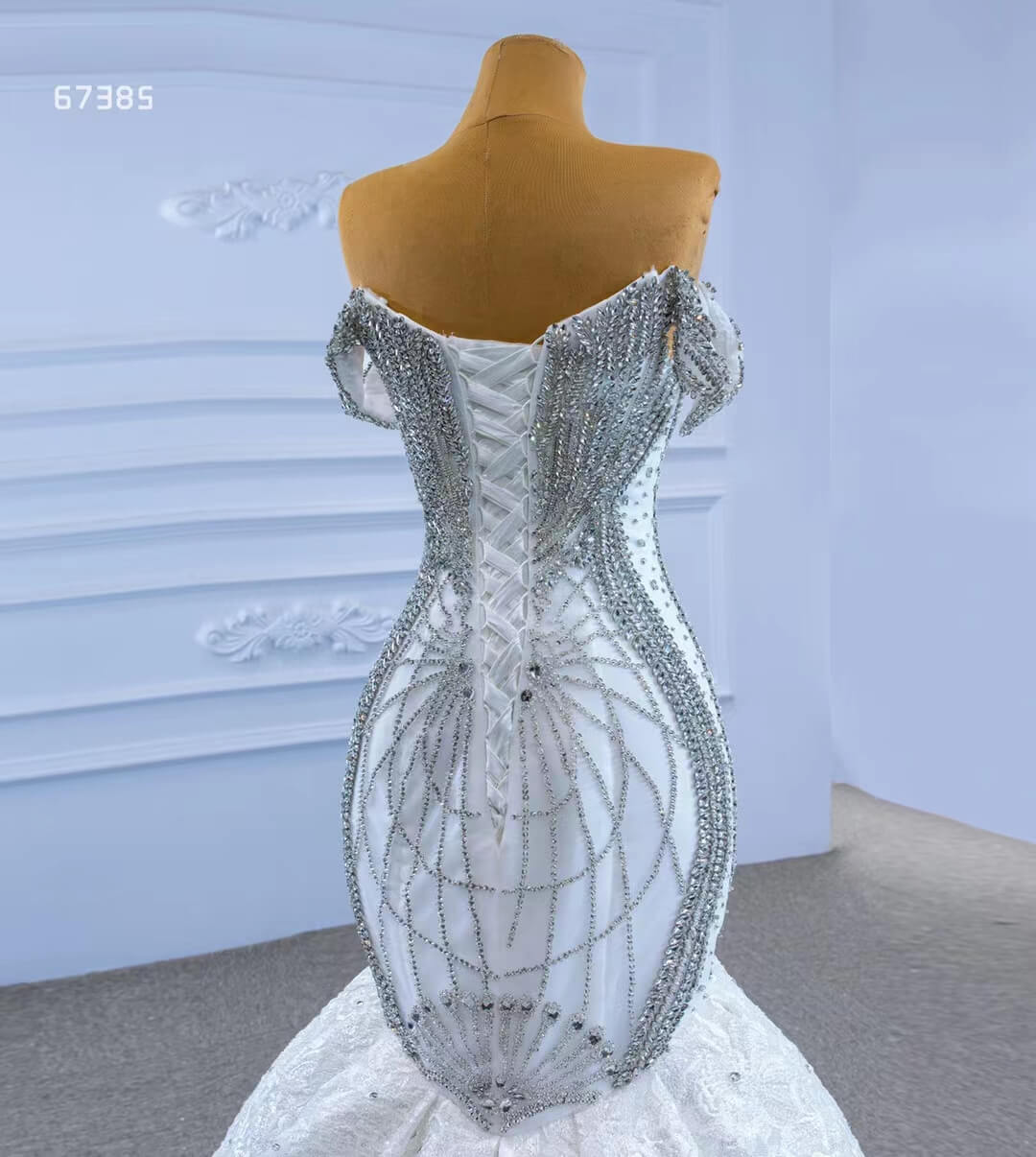 Luxury Beaded Lace Mermaid Wedding Dresses 2022-wedding dresses-Viniodress-Viniodress