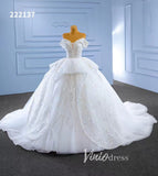 Luxury White Dubai Ball Gown Wedding Dresses Off the Shoulder 222137