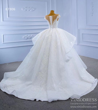 Modest Lace Ball Gown Wedding Dresses Viniodress 67306-wedding dresses 2025 -Viniodress-As Picture-Custom Size-
