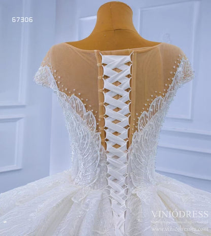 Modest Lace Ball Gown Wedding Dresses Viniodress 67306-wedding dresses 2025 -Viniodress-As Picture-Custom Size-