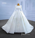 Modest Wedding Dresses Long Sleeve Ball Gown 67551-wedding dresses-Viniodress-Viniodress