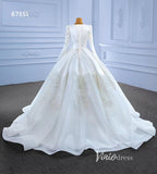 Modest Wedding Dresses Long Sleeve Ball Gown 67551-wedding dresses-Viniodress-Viniodress