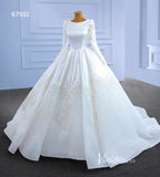 Modest Wedding Dresses Long Sleeve Ball Gown 67551-wedding dresses-Viniodress-Viniodress