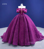 New Magenta Lace Quinceañera Dresses Princess Ball Gown 67370 viniodress-Quinceanera Dresses-Viniodress-Viniodress