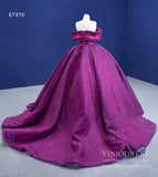 New Magenta Lace Quinceañera Dresses Princess Ball Gown 67370 viniodress-Quinceanera Dresses-Viniodress-Viniodress