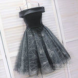 Off Shoulder Lace Black Homecoming Dresses SD1400-homecoming dresses-Viniodress-Viniodress