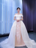 Off the Shoulder Sheath Overskirt Wedding Dresses 67341