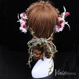 Rustic Wedding Floral Crown Bridal Hair Vines AC1259-Floral Crowns-Viniodress-Viniodress