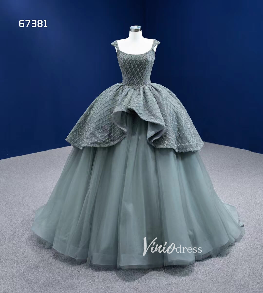 Scoop Neck Ball Gown Wedding Dress Vintage Quinceanera Dresses 67381-Quinceanera Dresses-Viniodress-Viniodress