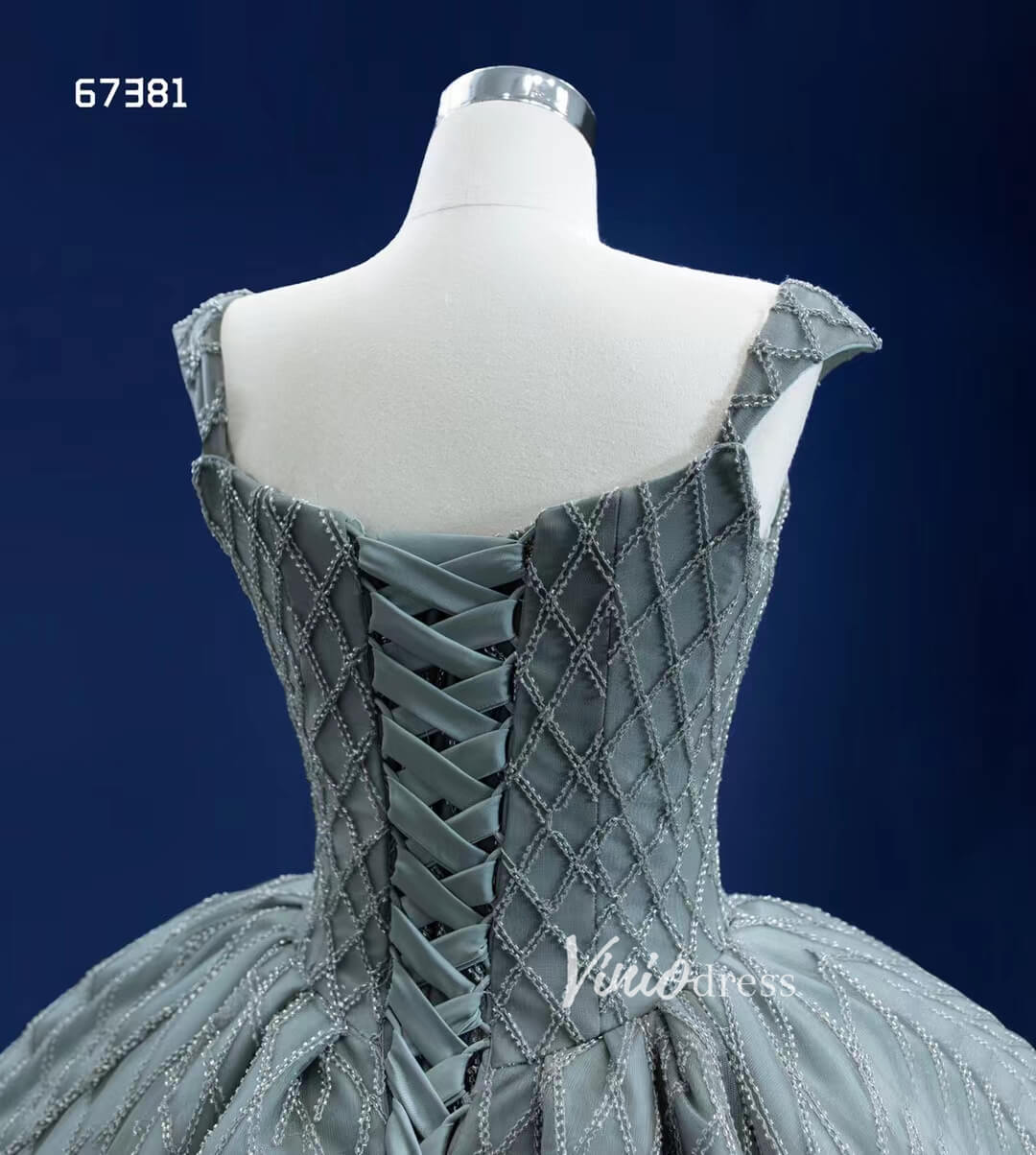 Scoop Neck Ball Gown Wedding Dress Vintage Quinceanera Dresses 67381-Quinceanera Dresses-Viniodress-Viniodress
