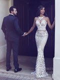 Sexy Geometric Sequin Mermaid Wedding Dresses VW1416-wedding dresses-Viniodress-Ivory-Custom Size-Viniodress