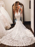 Sexy Mermaid Lace Wedding Dresses Off the Shoulder Bridal Dress VW1297-wedding dresses-Viniodress-Viniodress