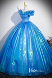 Shimmering Blue Off the Shoulder Quinceanera Dresses FD3535-prom dresses-Viniodress-Viniodress