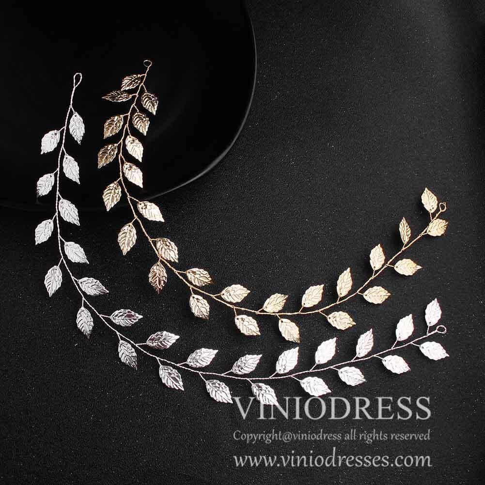 Simple Gold Laurel Leaf Headbands AC1083-Headpieces-Viniodress-Viniodress