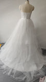 Simple Spaghetti Strap Layered Tulle Wedding Dresses VW1568B-wedding dresses-Viniodress-Viniodress