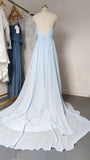 Sky Blue Chiffon Wedding Dresses for Wedding Photography VW1052-wedding dresses-Viniodress-Viniodress