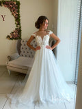 Sparkly Tulle Country Wedding Dresses A-line VW2106-wedding dresses-Viniodress-Viniodress