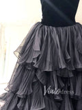 Strapless Black Ball Gown Prom Dresses FD1498-prom dresses-Viniodress-Viniodress