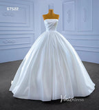 Strapless Satin Wedding Dresses Minimalist Bridal Gown 67522-wedding dresses-Viniodress-Viniodress