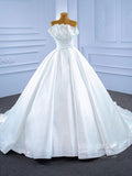 Strapless Satin Wedding Gown Modest Wedding Dresses VW2034-wedding dresses-Viniodress-Viniodress