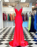 Strechy Red Sheath Prom Dresses Tight Formal Dress FD2663