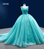 Turquoise Blue Sweet 16 Ball Gown Wedding Dresses Cinderella Debut Dresses 222188-Quinceanera Dresses-Viniodress-Viniodress