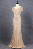 V-neck 20s Party Dresses Beaded Evening Prom Gown FD1429-prom dresses-Viniodress-Viniodress