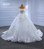 Vintage 3D Floral Ball Gown Wedding Dresses 222143