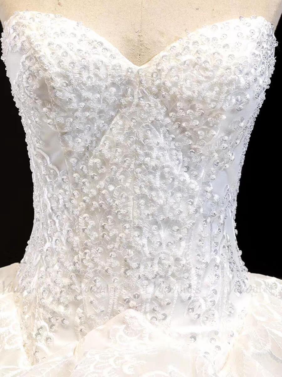 Vintage Beaded Lace Wedding Dresses for Brides 2019 FD1604B-wedding dresses-Viniodress-Viniodress
