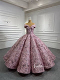 Vintage Dusty Rose Lace Quinceanera Dresses Off the Shoulder Sweet 16 Dress 66661 viniodress