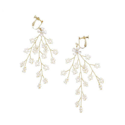Vintage Gold Beading Spray Tiara Quinceanera Crown AC1117-Headpieces 2025 -Viniodress-Earrings-