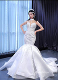 Vintage High Neck Mermaid Wedding Dresses Trumpet Wedding Gown 67532
