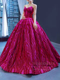 Vintage Strapless Magenta Lace Ball Gown Quinceanera Dress 66723 viniodress