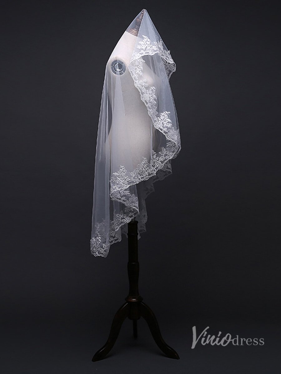 Waltz Length Mantilla Veil Viniodress TS17129-Bridal Veil 2025 -Viniodress-Ivory-