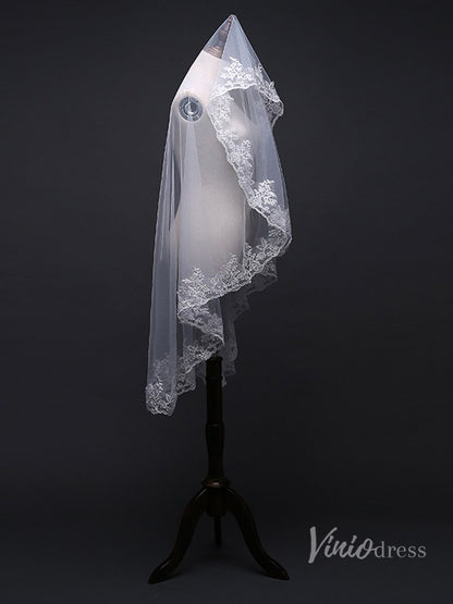 Waltz Length Mantilla Veil Viniodress TS17129-Bridal Veil 2025 -Viniodress-Ivory-