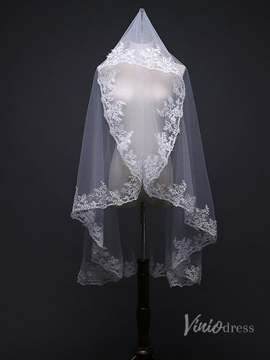 Waltz Length Mantilla Veil Viniodress TS17129-Bridal Veil 2025 -Viniodress-Ivory-