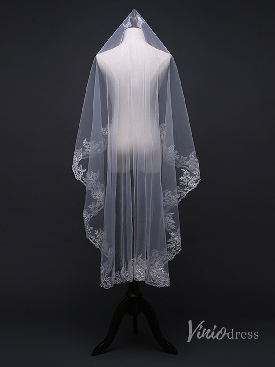 Waltz Length Mantilla Veil Viniodress TS17129-Veils-Viniodress-Ivory-Viniodress