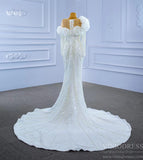 Pearl Beaded Mermaid Wedding Dress 67410 Viniodress-wedding dresses-Viniodress-Viniodress