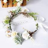White & Light Yellow Floral Crowns for Bride AC1256-Floral Crowns-Viniodress-As Picture-Viniodress